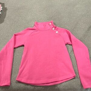 Hot pink Cowl neck sweatshirt with buttons